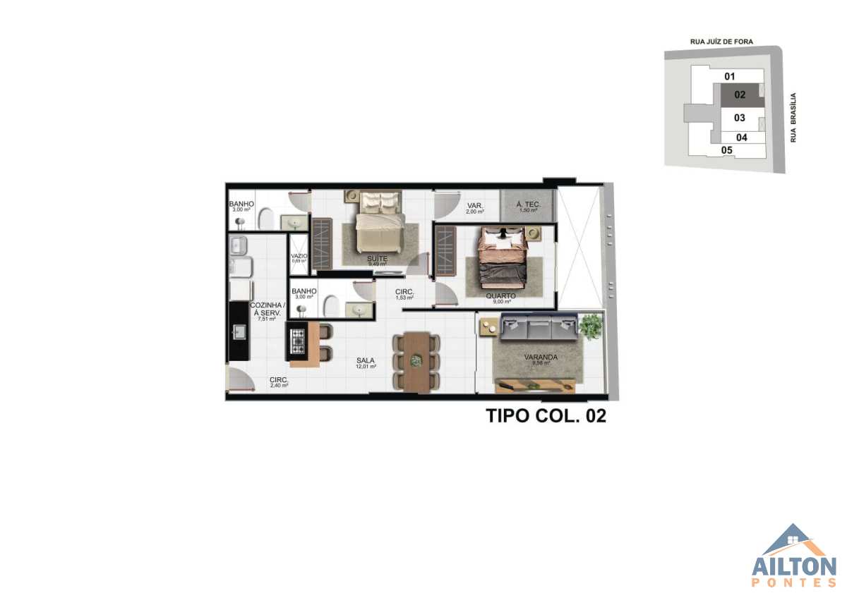 Apartamento de Frente p/ Mar na Praia da Cerca - Praia do Morro - Guarapari/ES