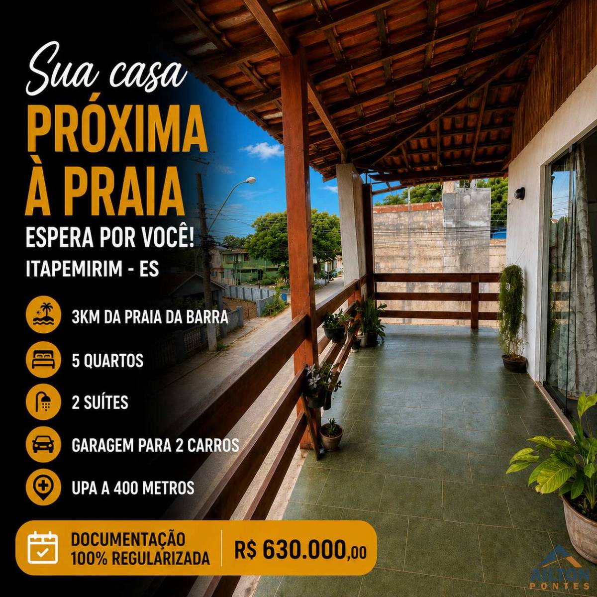 Casa Duplex  com 5 Quartos à Venda em Santo Antônio - Itapemirim/ES - Ailton Pontes Imóveis