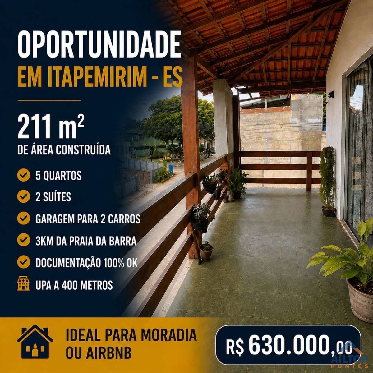  - Casa Duplex  com 5 Quartos à Venda em Santo Antônio - Itapemirim/ES