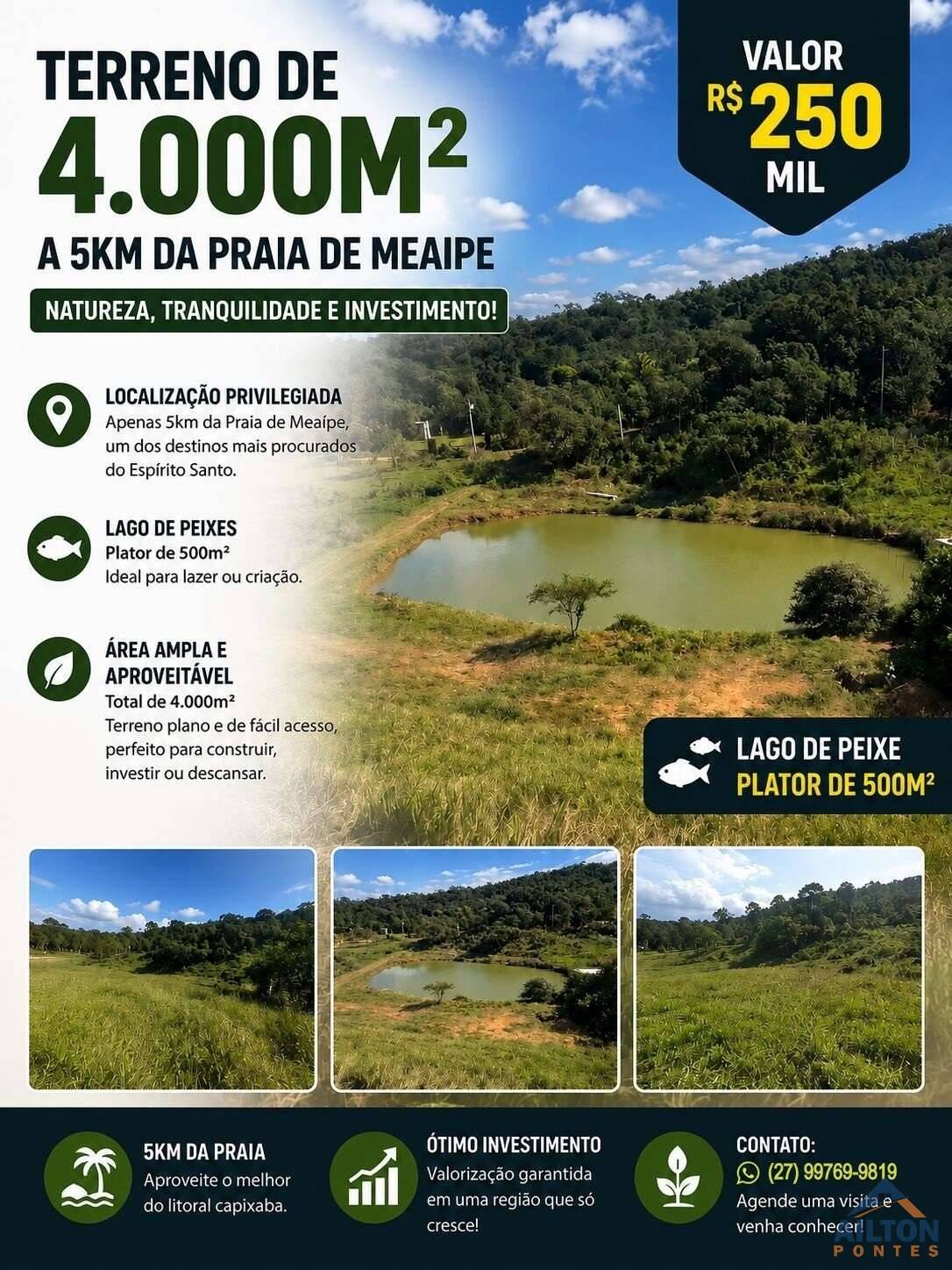 Terreno à venda, 4000m² - Lameirão,Guarapari